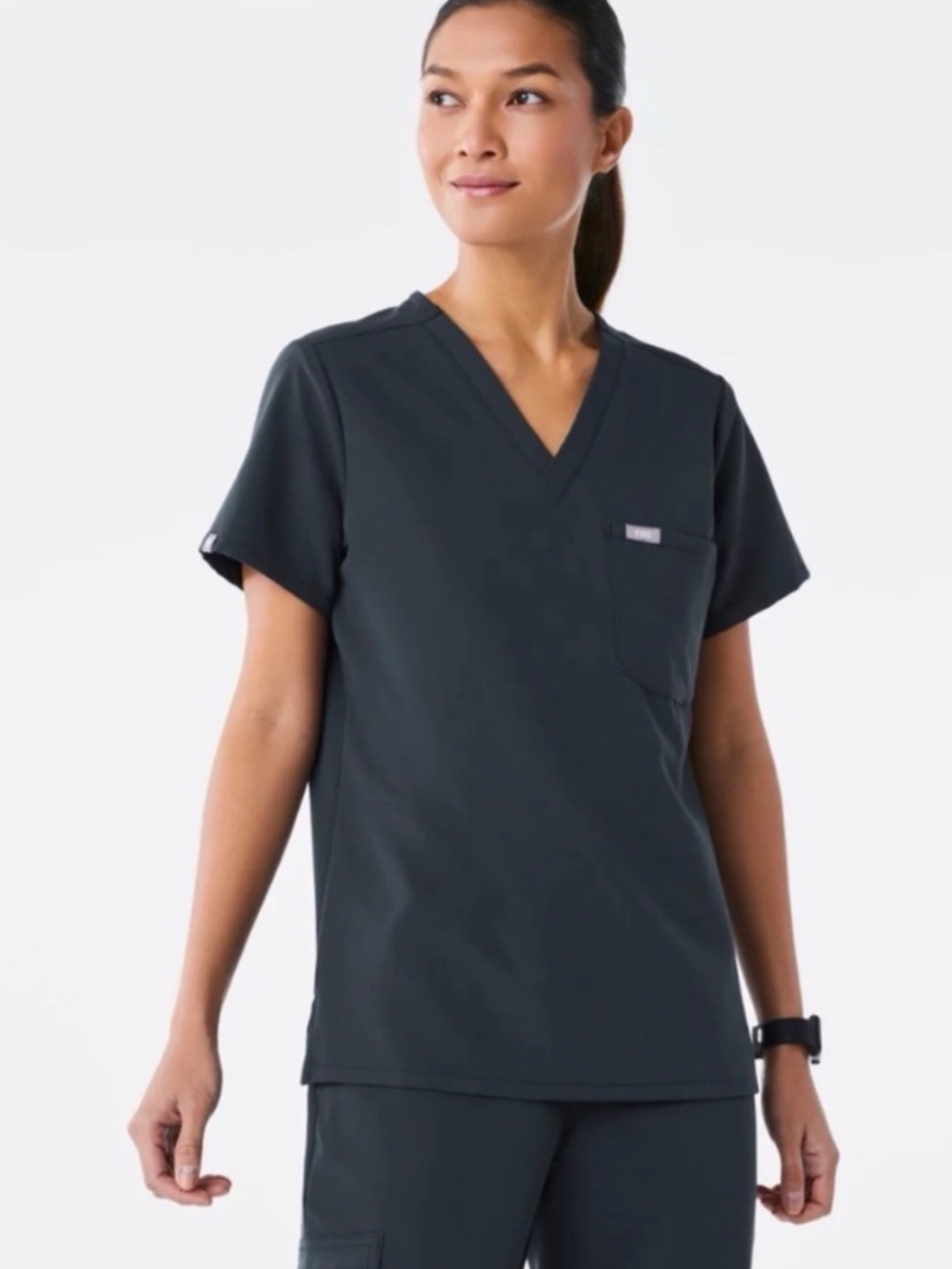 Figs one pocket dark harbour V-Neck Women's Scrub Top XS